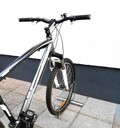 NAMOR Stainless steel bicycle stand, bike stand, bicycle parker, floor parker, bicycle holder, exhibition stand, suitable for 20 - 29 inches, rust-proof, handmade in Germany